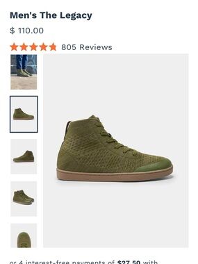Legacy Men's Knit High-Top Sneaker - Olive Green